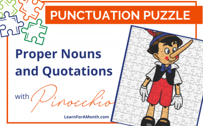Proper Nouns and Quotations with Pinocchio (Punctuation Puzzle)