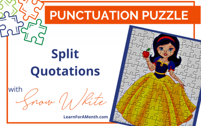 Split Quotations with Snow White (Punctuation Puzzle)