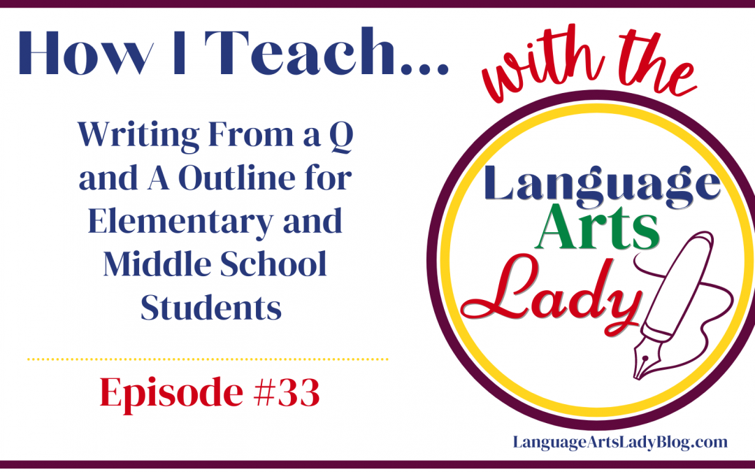 How I Teach…Writing From a Q and A Outline for Elementary and Middle School Students (Episode #33)