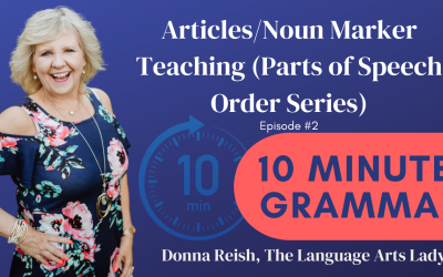 10 Minute Grammar #2: Articles/Noun Marker Teaching (Parts of Speech Order Series)